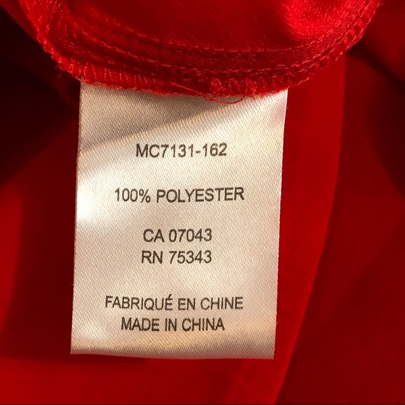 Paraphrase Red Button Down Top - Picture 8 of 8